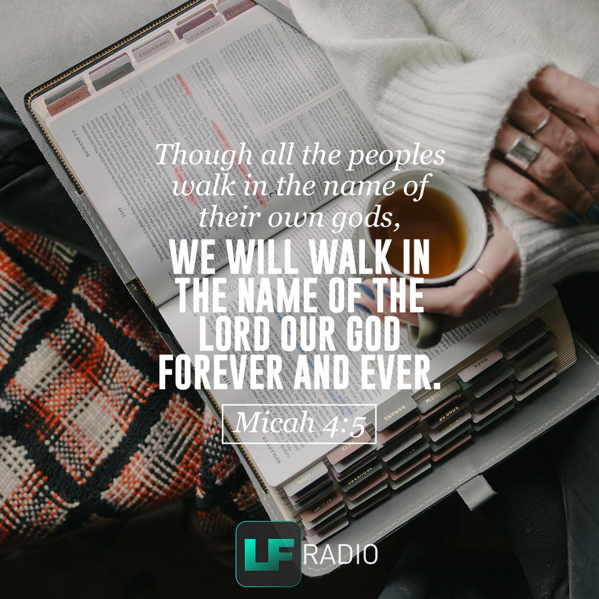 Micah 4:5 - Verse of the Day