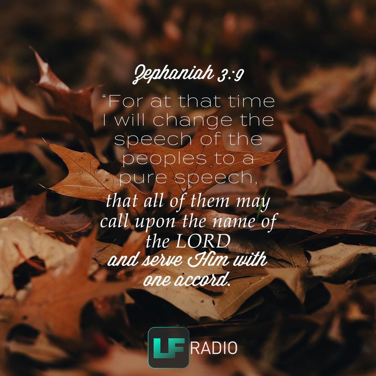 Zephaniah 3:9 - Verse of the Day