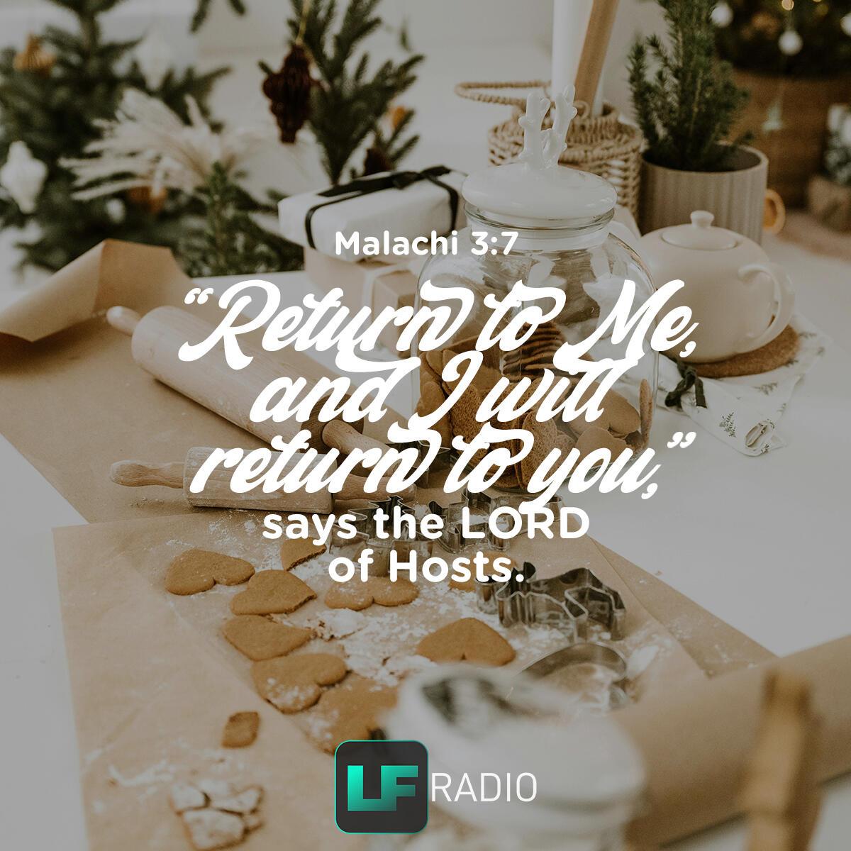 Malachi 3:7 - Verse of the Day