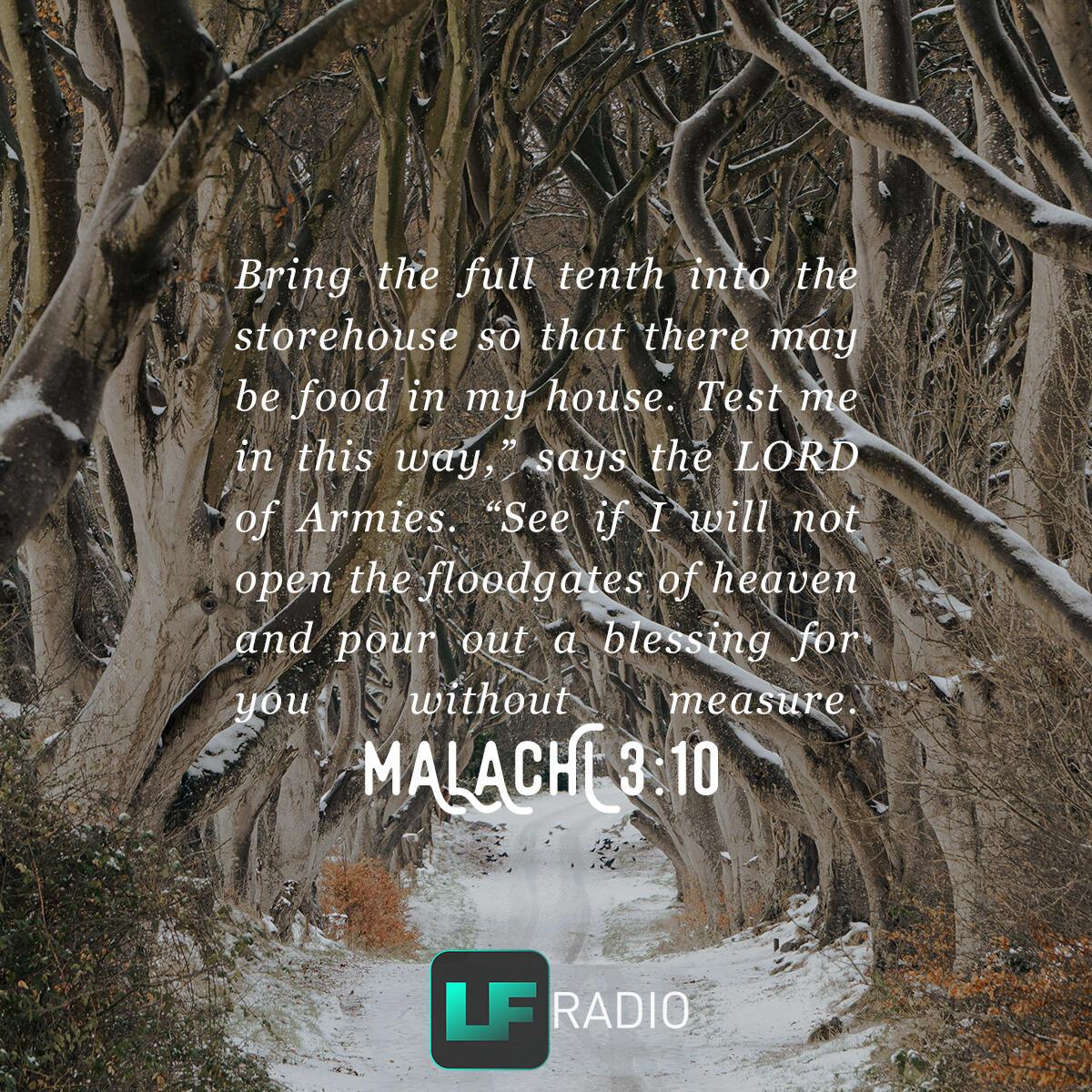 Malachi 3:10 - Verse of the Day