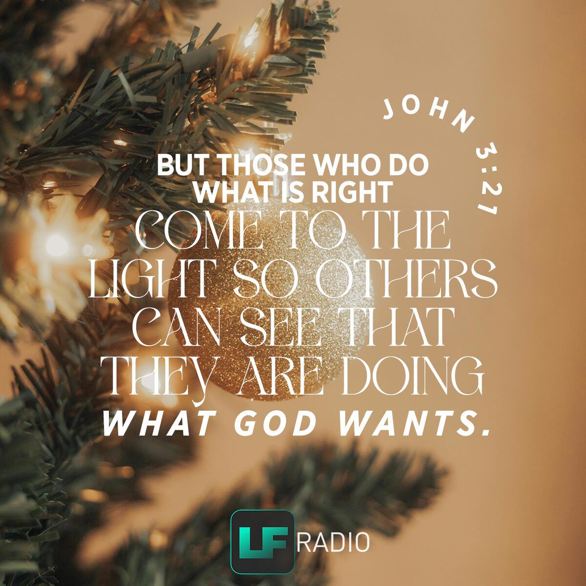 John 3:21 - Verse of the Day