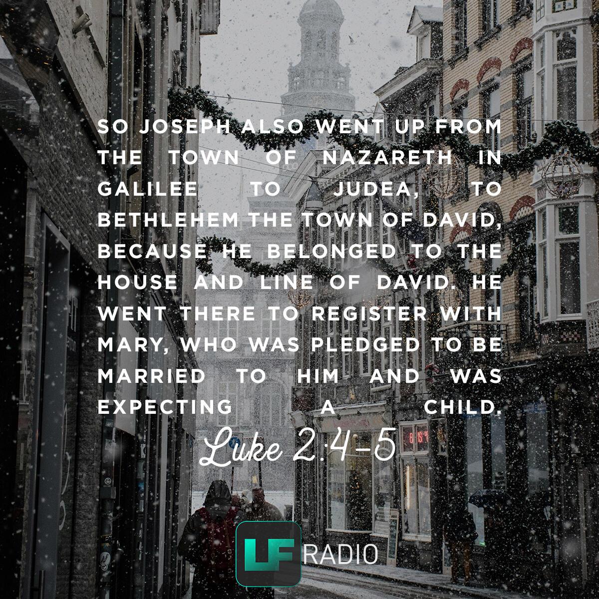 Luke 2:4-5 - Verse of the Day