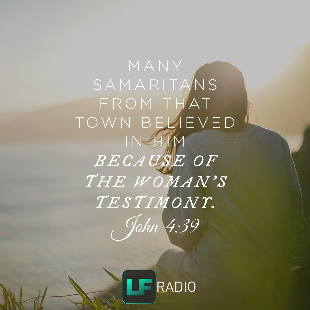 John 4:39 - Verse of the Day