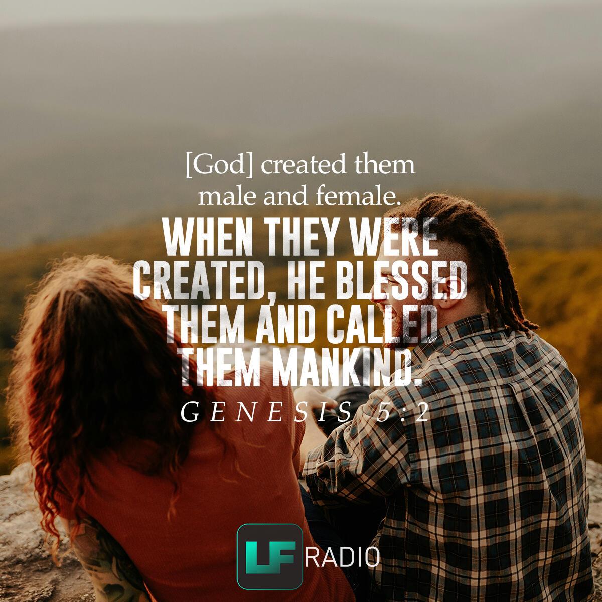 Genesis 5:2 - Verse of the Day