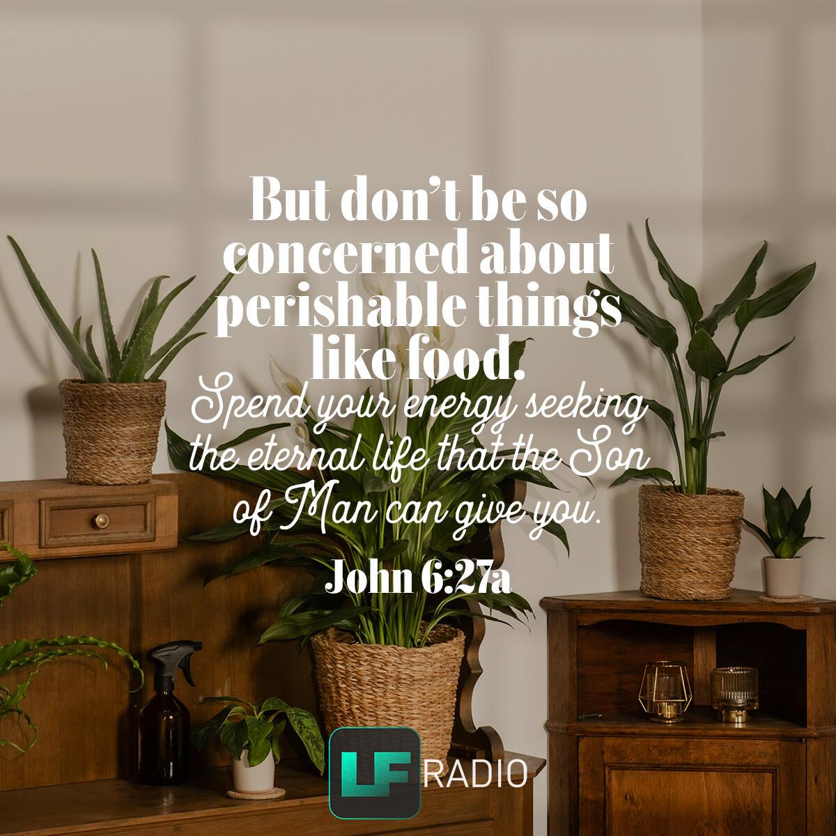 John 6:27a - Verse of the Day