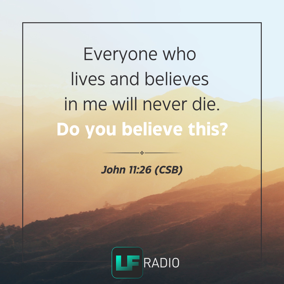 John 11:26 - Verse of the Day